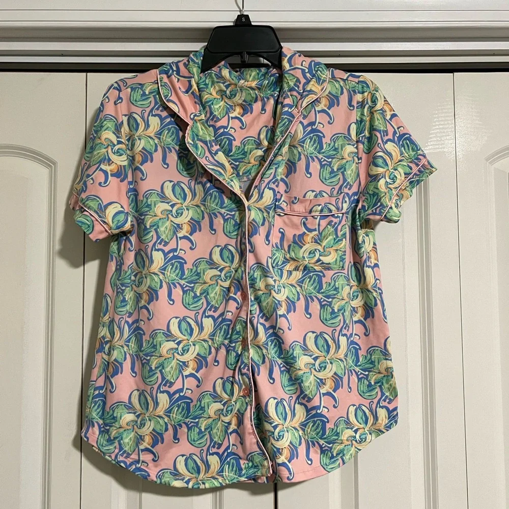 Lauren James Pajama Shirt, size M or 8-10 - Picture 1 of 4
